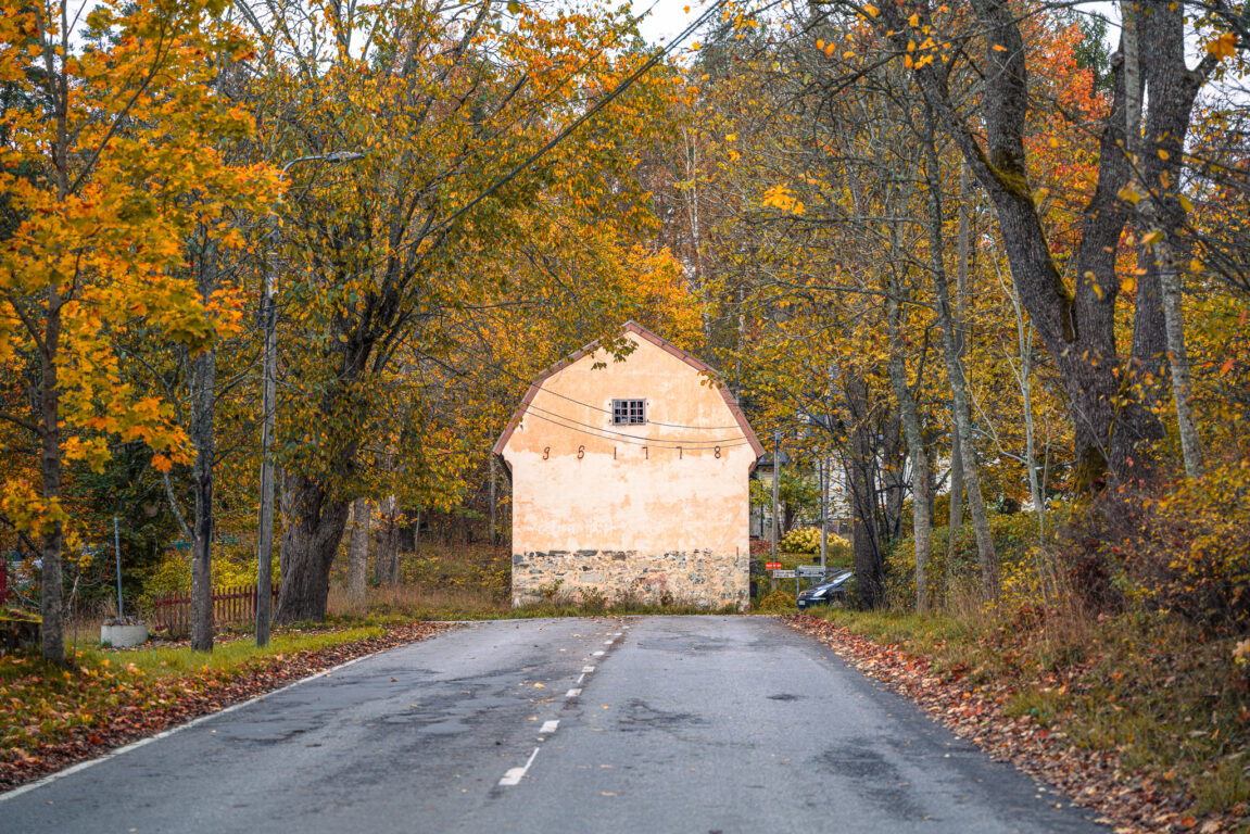 Vy från Billnäs i höstskrud