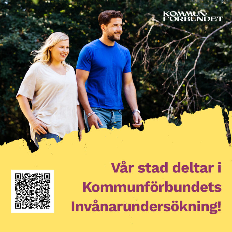 Bild till Kommunförbundets Invånarundersökning med QR-kod.